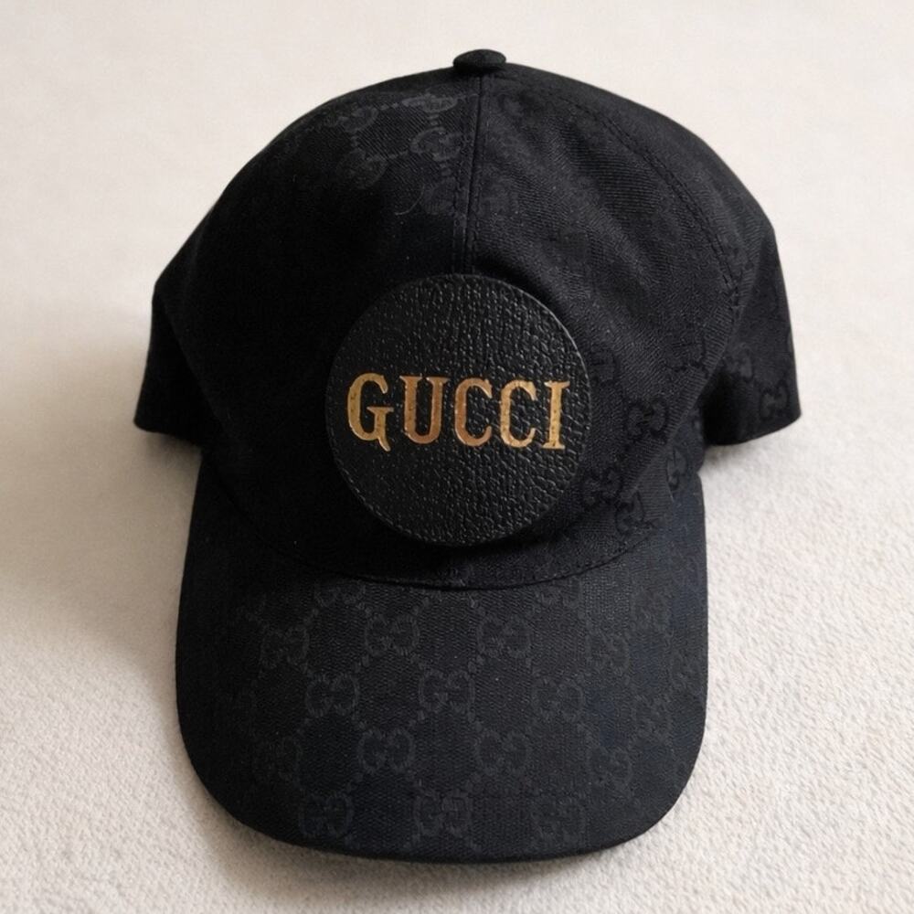 Gucci Baseball Cap Black Fabric A4659